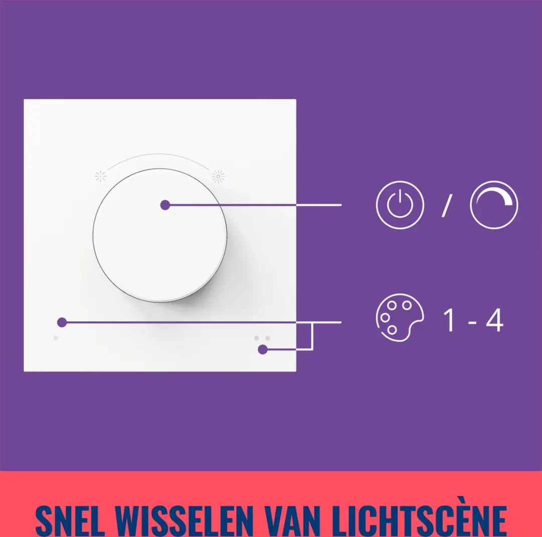 WiZ Smart Dial Switch Draaischakelaar - Wit - afbeelding 5 van 6