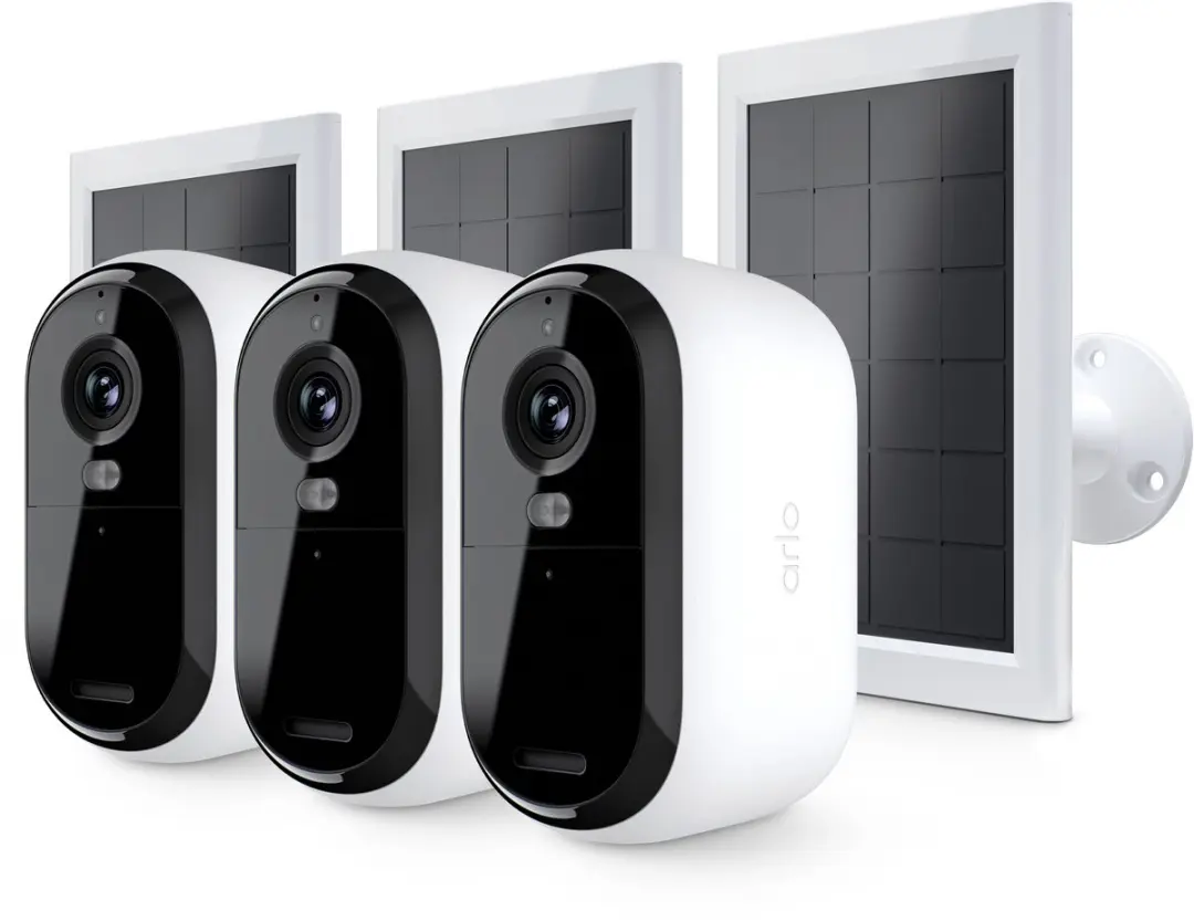 Arlo Essential 3 2K beveiligingscamera met zonnepaneel - 3-pack - Wit - afbeelding 2 van 6