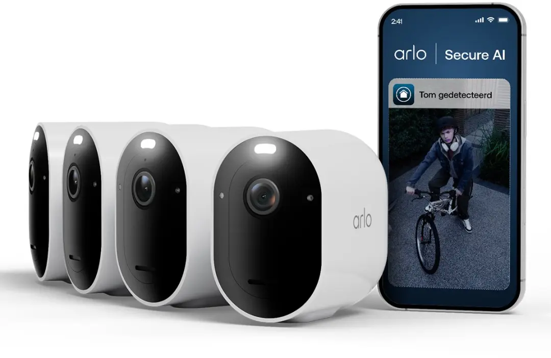 Arlo Pro 6 2K VMC4470P-100EUS Beveiligingscamera - 4x - Wit - afbeelding 3 van 6
