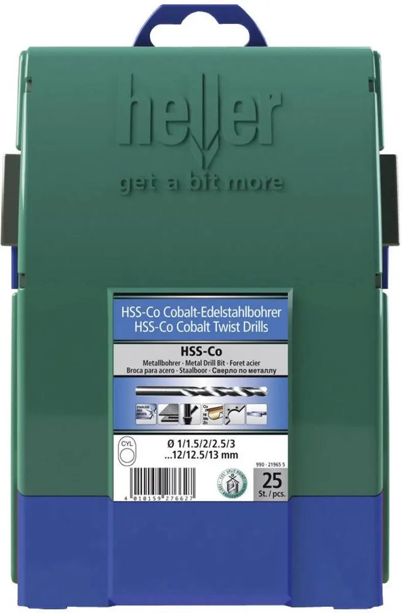 Heller 21965 5 HSS Metaal-spiraalboorset 25-delig - 1-13mm - afbeelding 4 van 5