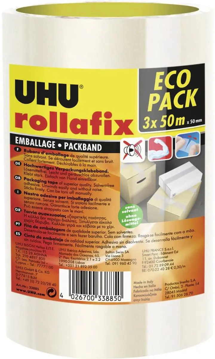 UHU Rollafix 33885 Plakband Transparant