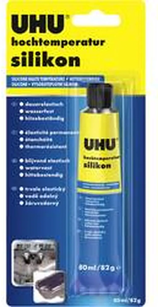UHU Siliconenkit Zwart 80ml