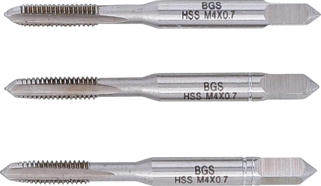 BGS technic Draadsnijtapset M4 x 0,7 - 3-delig - afbeelding 6 van 6