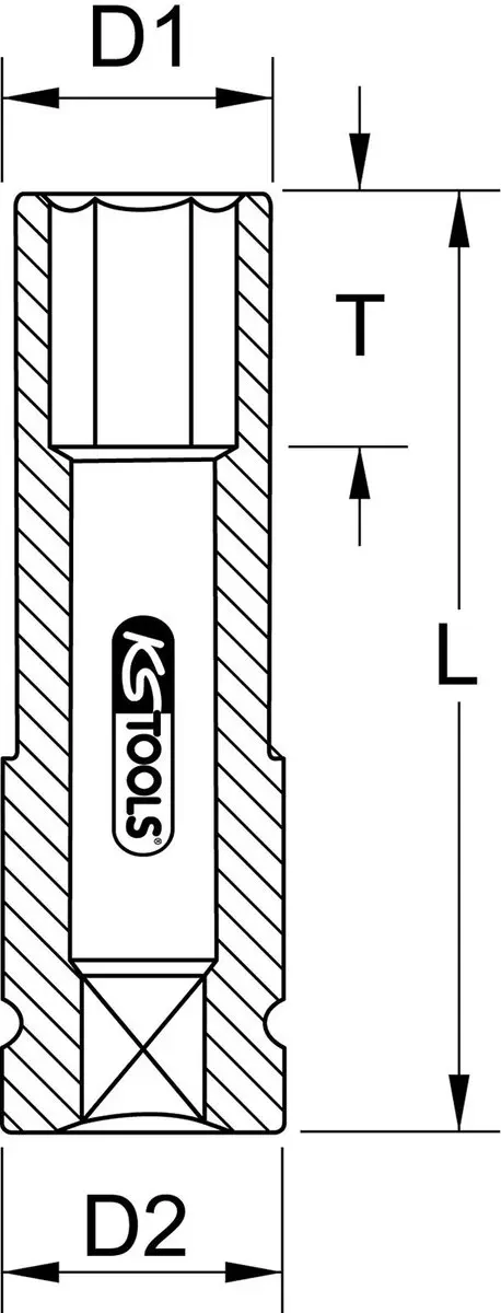 KS TOOLS 1/2" Alu-velgen krachtdoppen robuust lang 17 mm