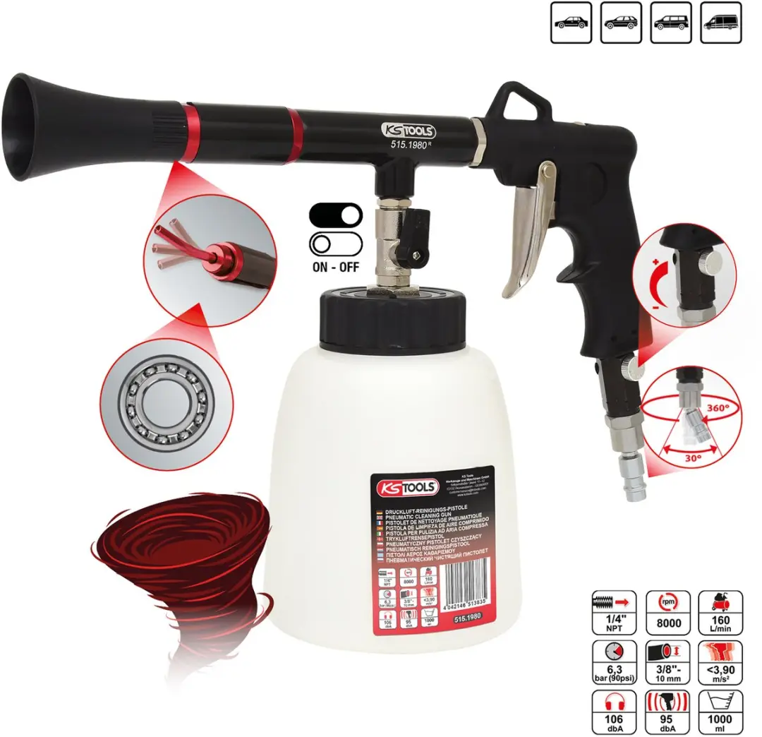 KS Tools 515.1980 Pneumatisch reinigingspistool - 6.3 bar - afbeelding 5 van 6