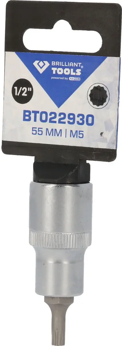 Brilliant Tools BT022930 Veelzahn-bit-dop 1/2" M5 55mm - afbeelding 3 van 4