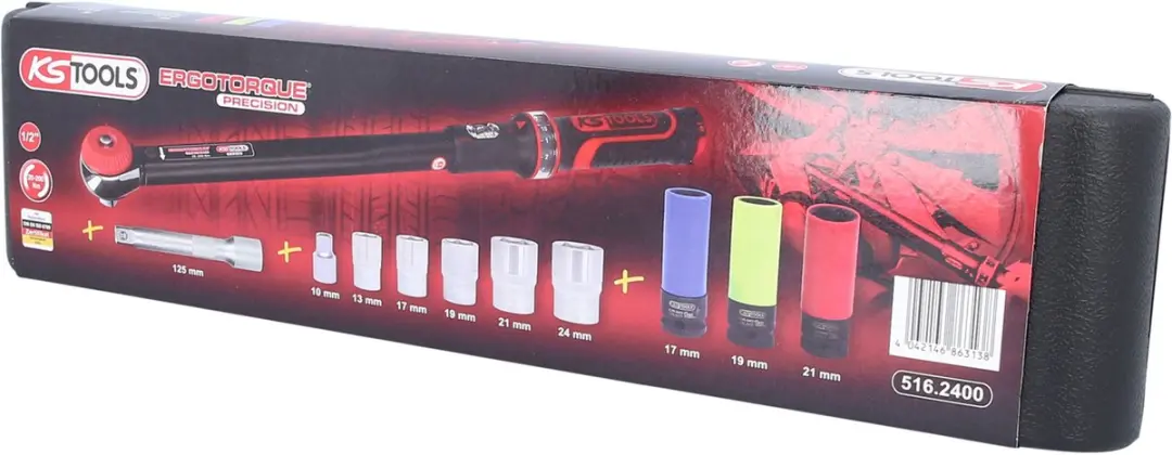 KS Tools ERGOTORQUE precision Momentsleutelset 1/2" 20-200 Nm - afbeelding 5 van 6