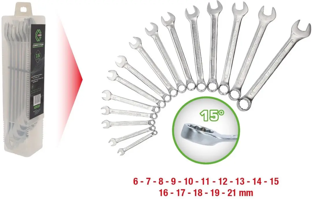 KS Tools 512.0215 Ring-steeksleutelset - 15-delig - afbeelding 3 van 6