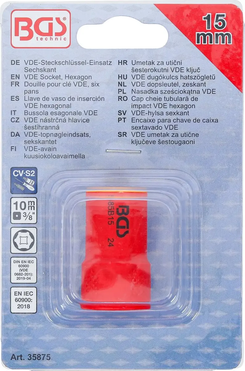 BGS VDE dopsleutel, zeskant