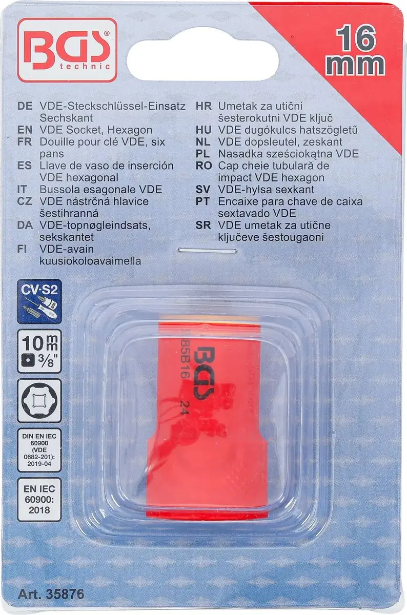 BGS VDE dopsleutel, zeskant