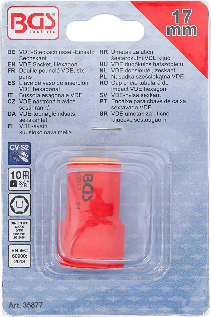 BGS VDE dopsleutel, zeskant
