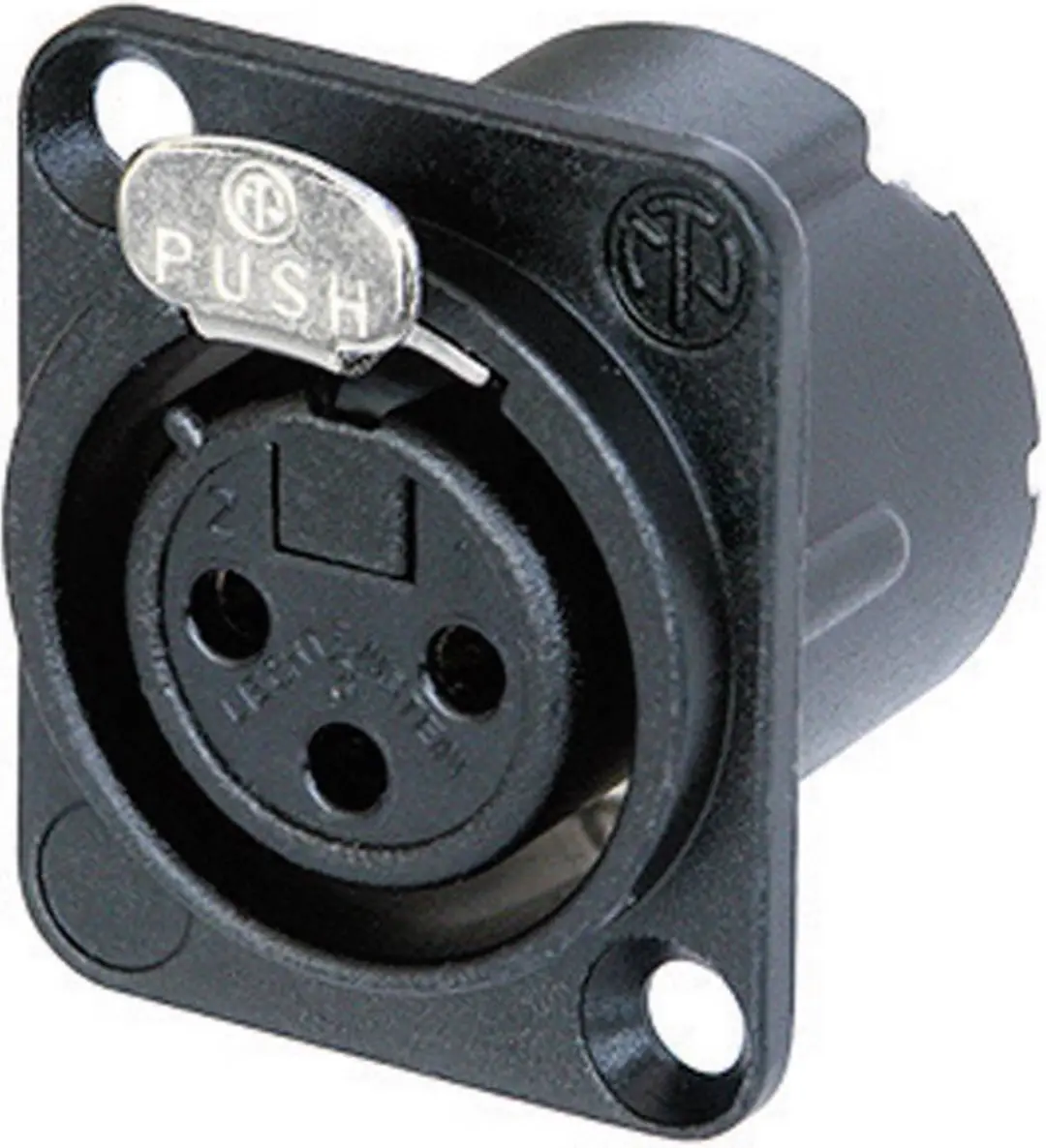 Neutrik NC3FD-LX-B XLR-connector Flensbus