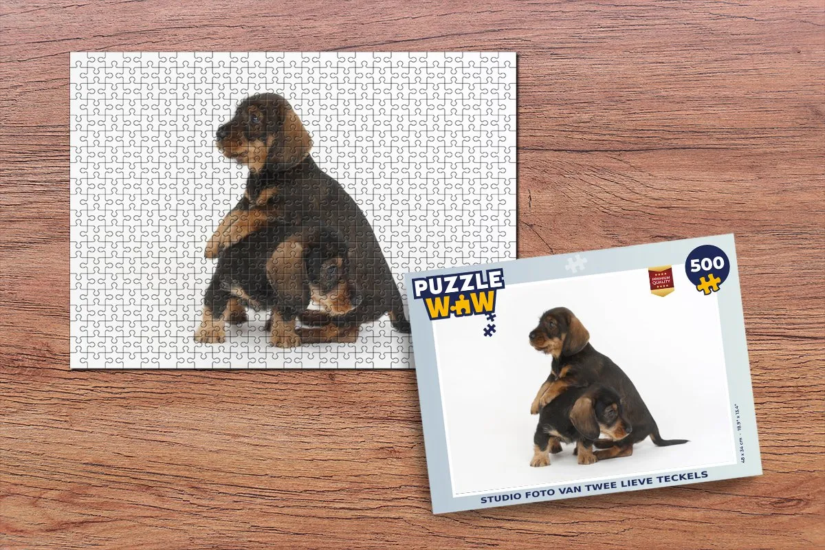 PuzzleWow Legpuzzel Teckels 500 Stuks - Multicolor