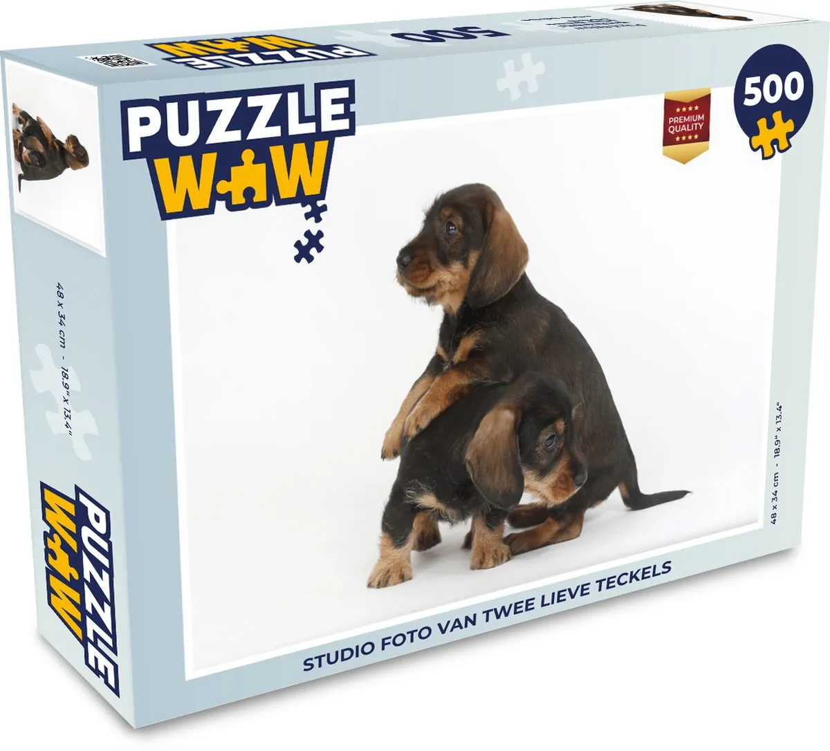 PuzzleWow Legpuzzel Teckels 500 Stuks