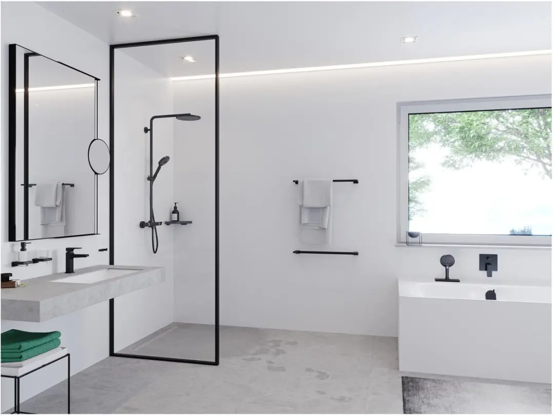 Hansgrohe sBox Afbouwset 28010670 - Mat Zwart - afbeelding 2 van 4