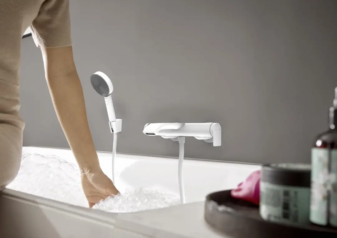Hansgrohe Vivenis 1 Badmengkraan - Mat Wit - afbeelding 4 van 6