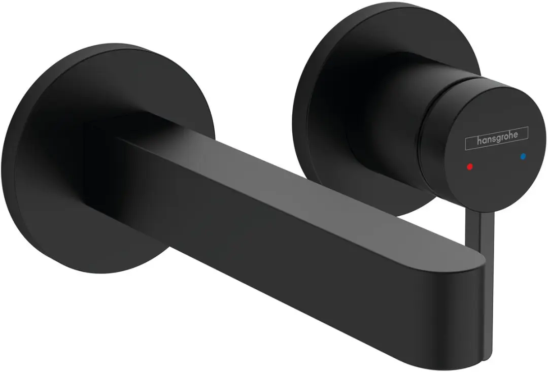 hansgrohe Finoris - Inbouw Wastafelmengkraan - Ééngreeps bediening - Met afvoerplug - 168mm - Mat Zwart