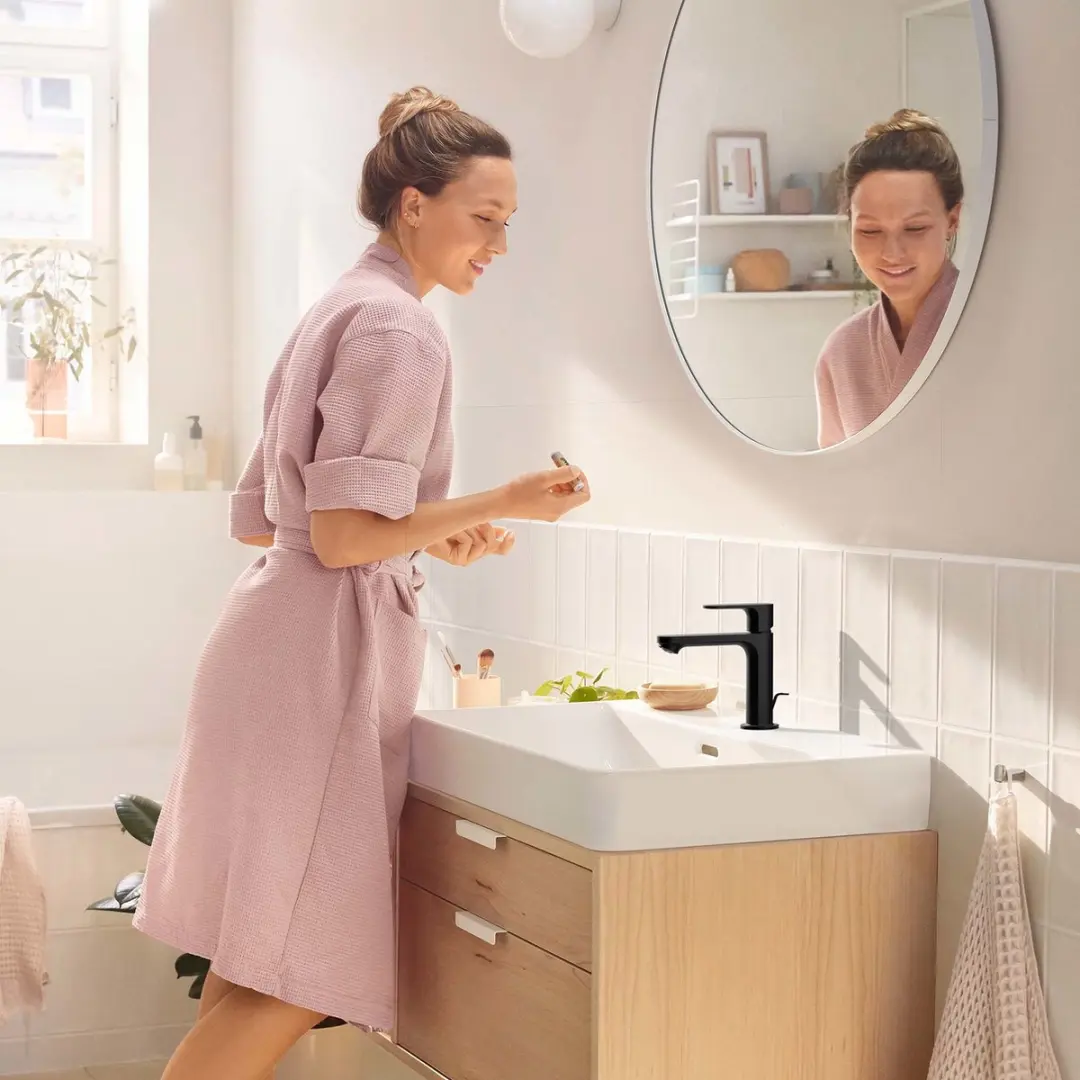 Hansgrohe Rebris S Wastafelmengkraan 110 - Mat Zwart - afbeelding 6 van 6