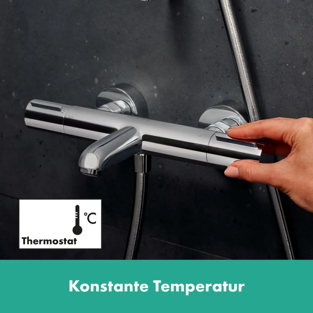 Hansgrohe Ecostat Element Opbouw Badthermostaat - Chroom - afbeelding 2 van 6
