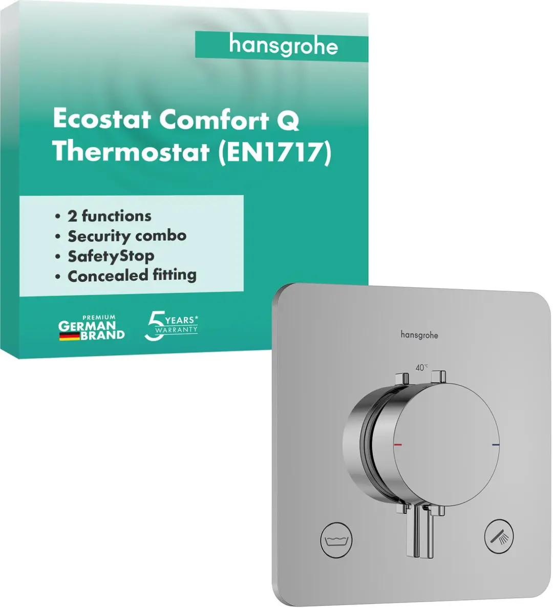 hansgrohe Ecostat Comfort Q 33712000 Inbouwthermostaat - afbeelding 2 van 6