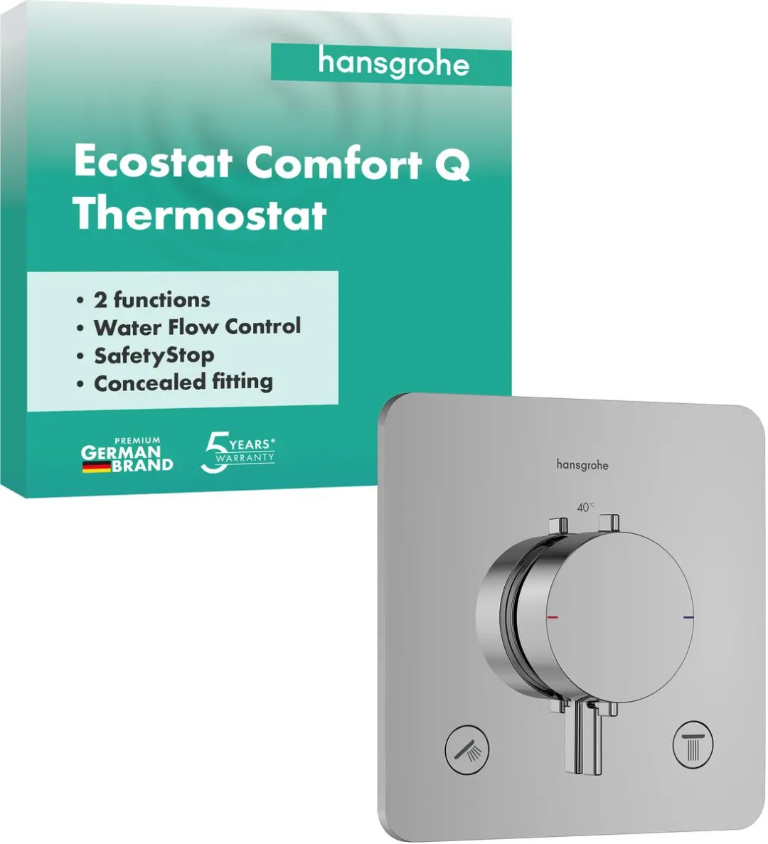 Hansgrohe Ecostat Comfort Q Inbouwthermostaat - Chroom - afbeelding 2 van 6