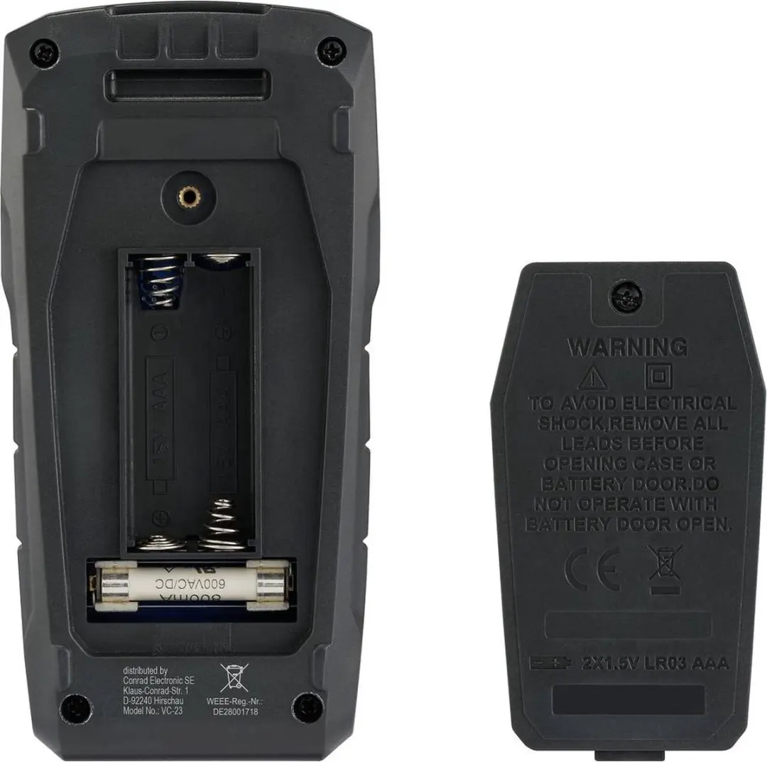 Voltcraft VC-23 Multimeter - CAT III 600V - 6000 counts - afbeelding 2 van 4