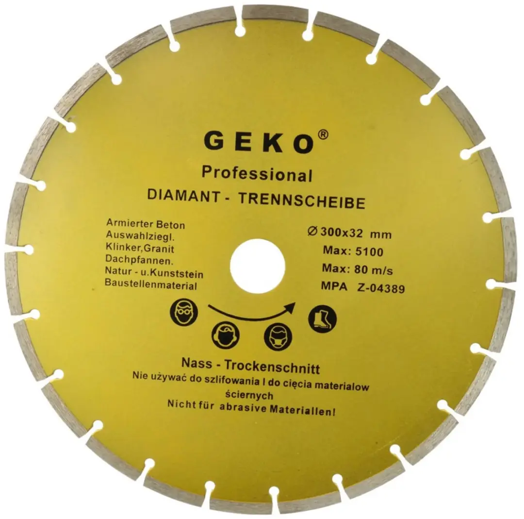 GEKO Diamant Segmentdoorslijpschijf 300mm