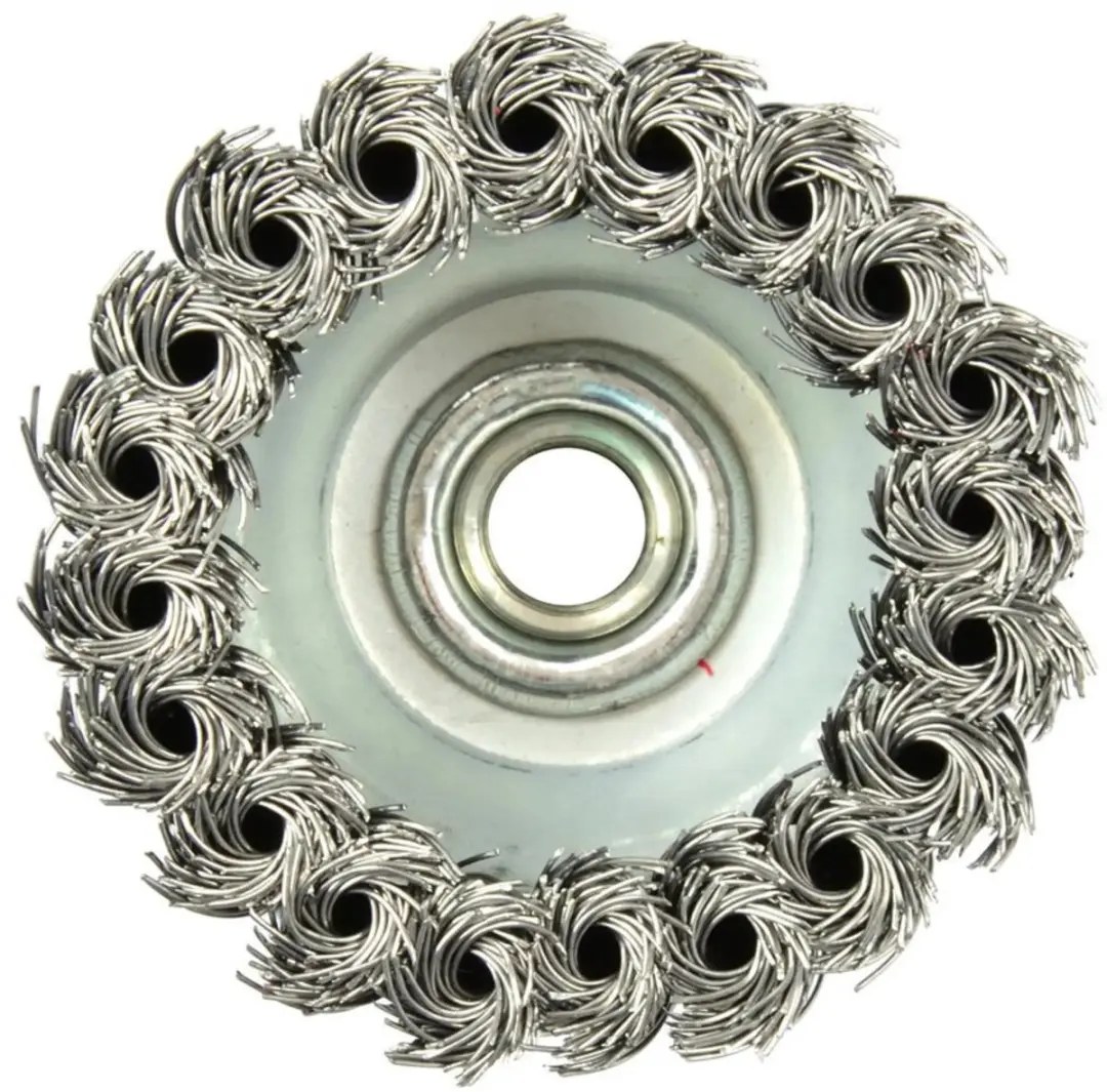 GEKO Knopenborstel 75mm M14 - Stalen Gedraaide Draad - afbeelding 2 van 5