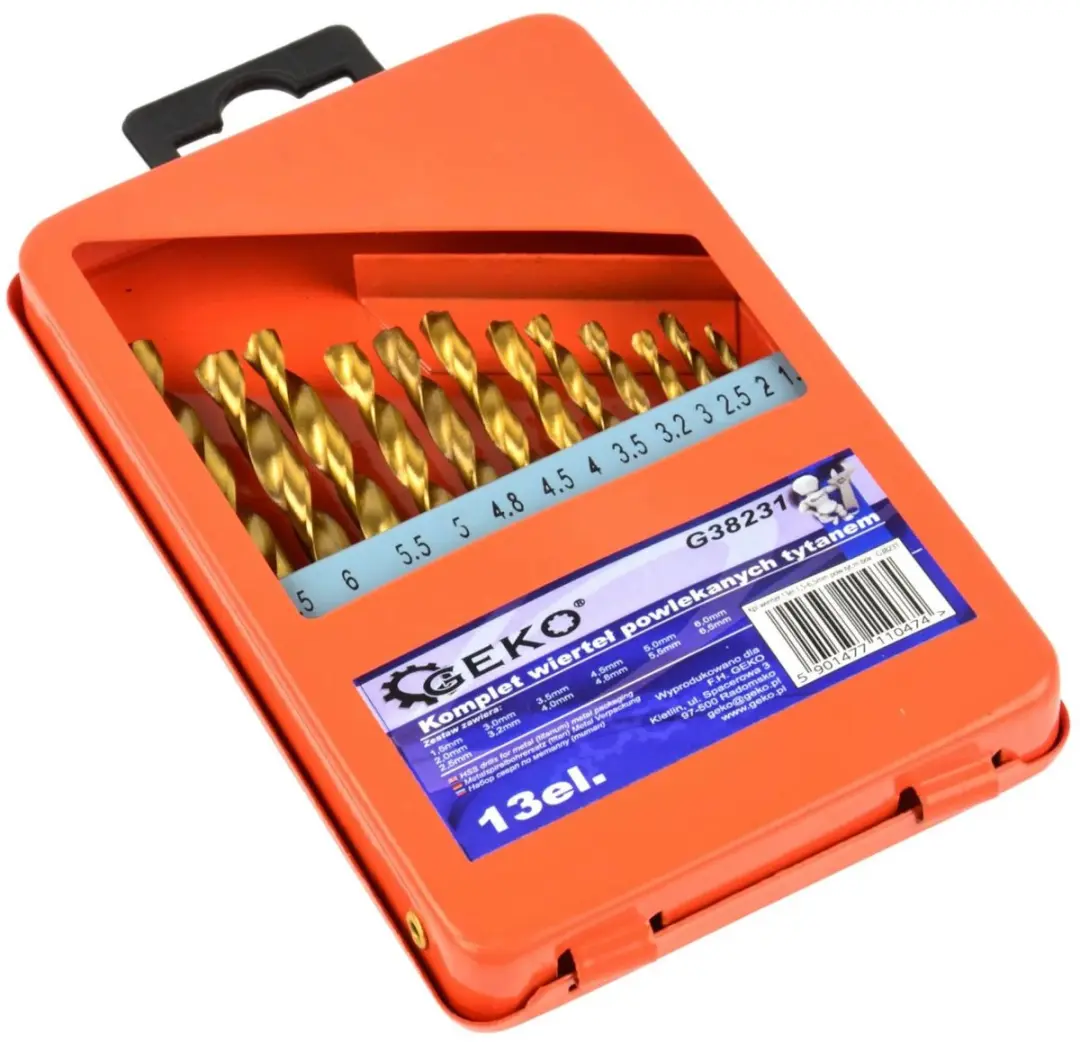 GEKO Titanium Metaalboren G38231 - 13-delig - 1,5-6,5 mm - afbeelding 2 van 5