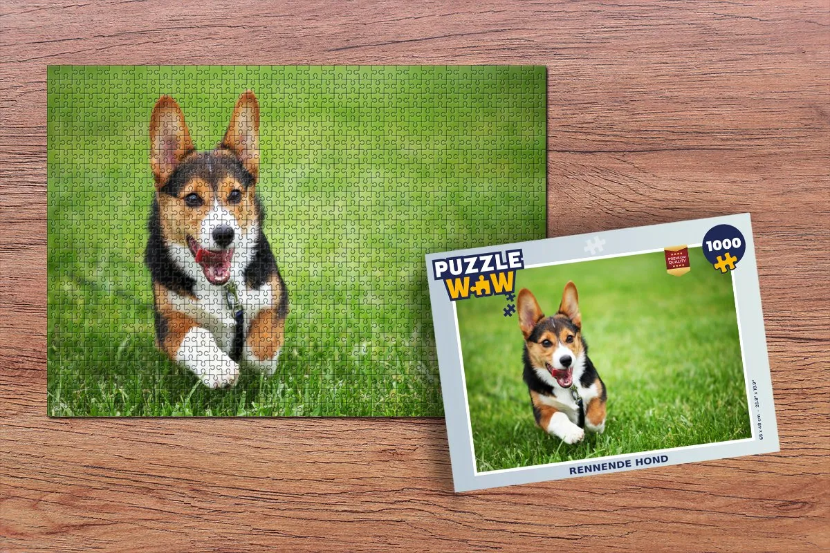 PuzzleWow Rennende Hond Legpuzzel 1000 Stuks - Multicolor