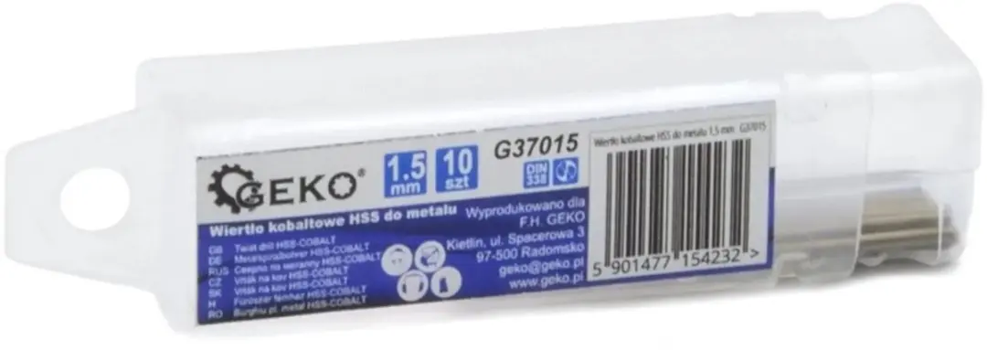 GEKO HSS Metaalboor 1,5 mm - 10 stuks - afbeelding 6 van 6