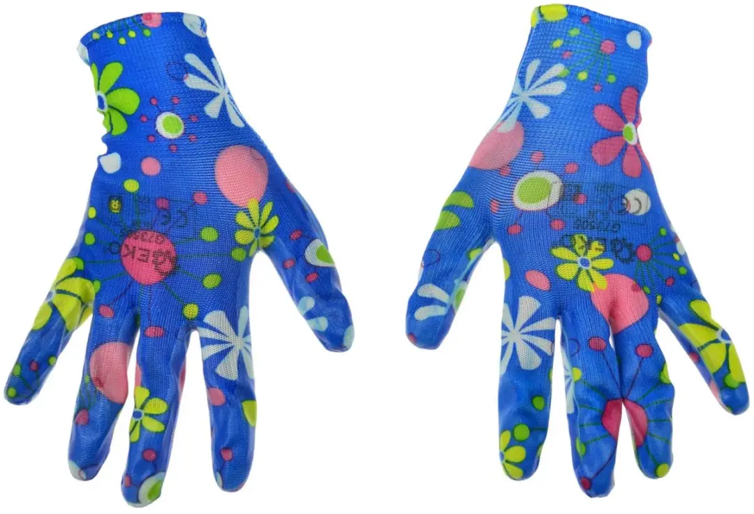 GEKO Dames werkhandschoenen - nitril coating - anti-snij - maat 7 - 12 stuks