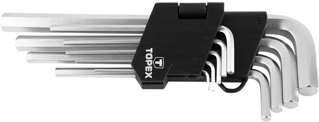 Topex Inbussleutelset 1,5-10 mm 9 stuks