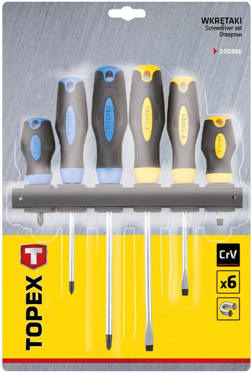 Topex Schroevendraaierset 6 stuks - Chroom-vanadium - afbeelding 2 van 2