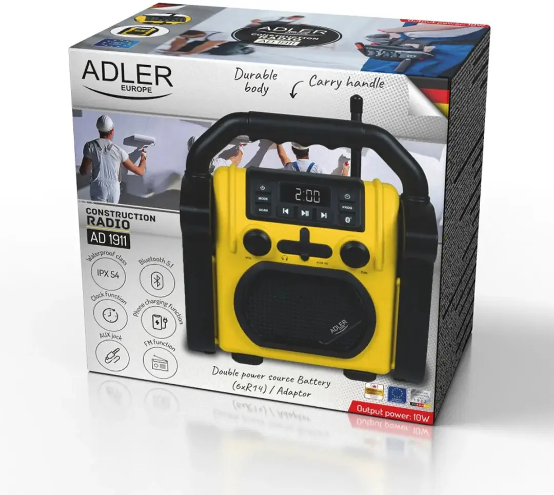 Adler AD 1911 Bouwradio - Bluetooth - 10W - afbeelding 6 van 6