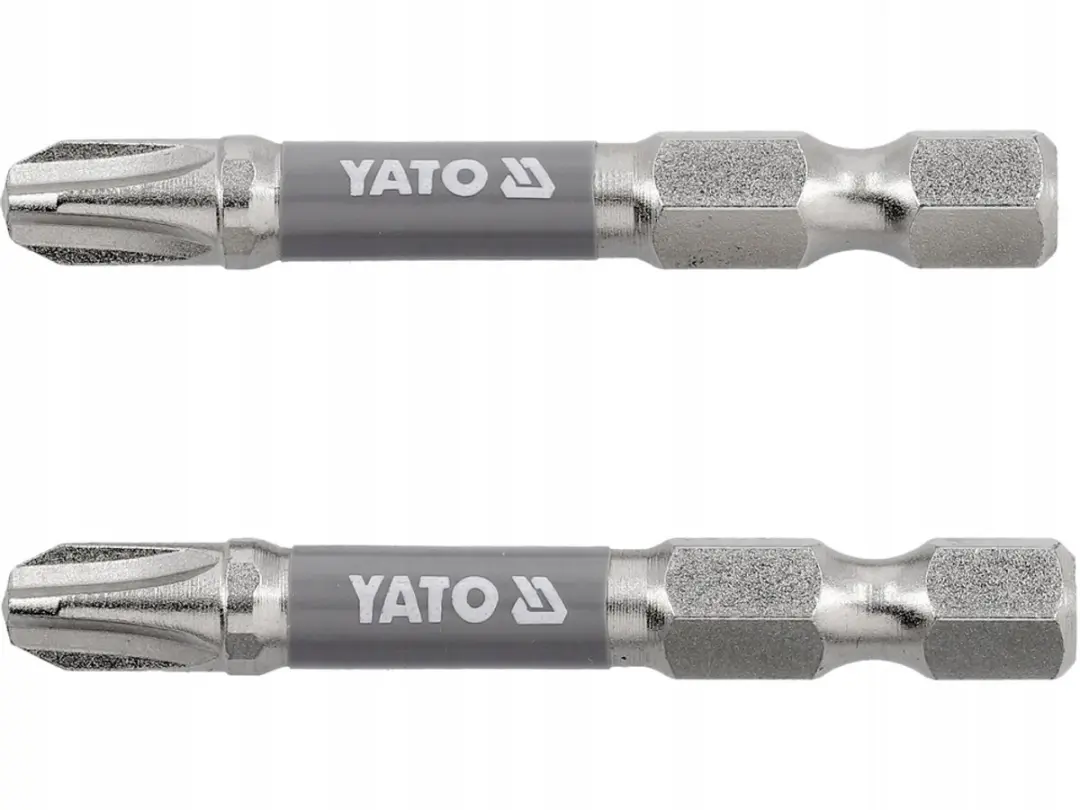 Yato Schroefbits PH3 50mm 1/4" Nikkel 2 Stuks