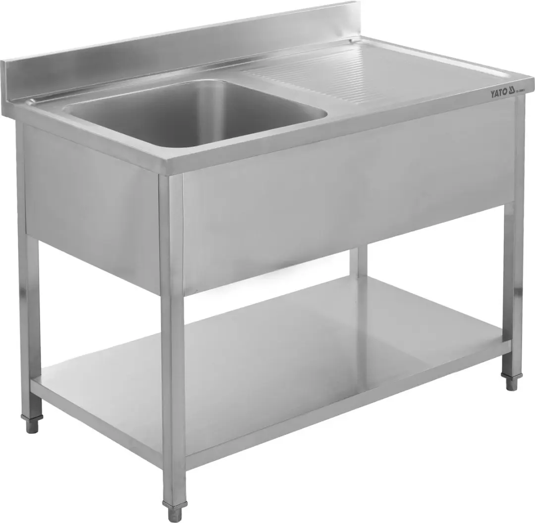 YATO Gastro RVS Spoeltafel 1000 x 700 mm met Enkele Spoelbak