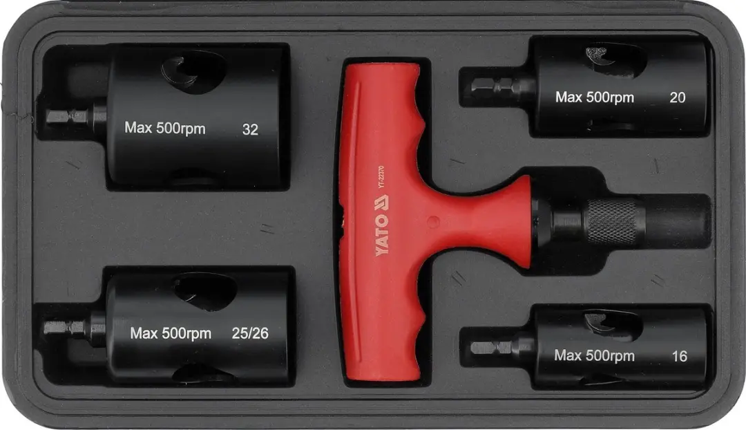 Professionele Kalibratortool Set met Ontbramer (16, 20, 25/26 & 32 mm)