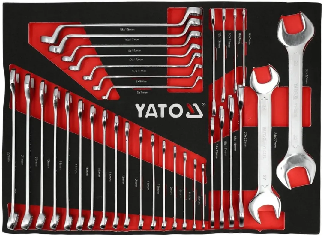YATO 34 Delige Steek, Ring Sleutelset Inlay