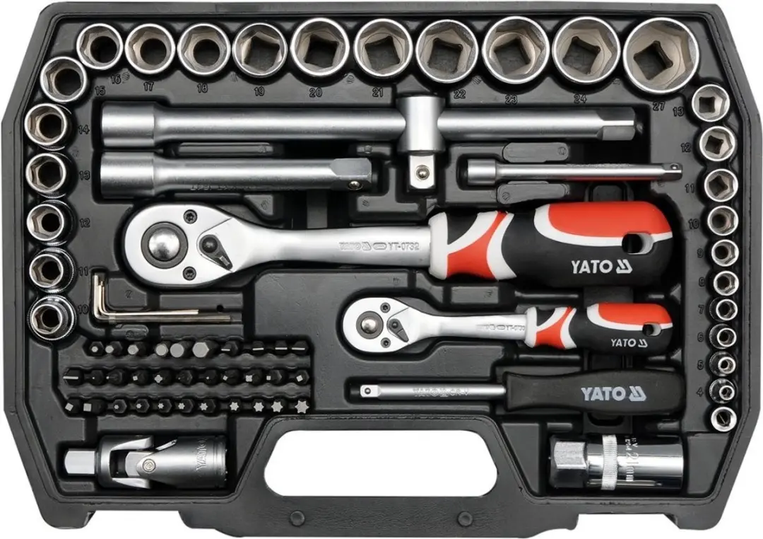 Yato YT-38782 Dopsleutelset 1/2 & 1/4 - 72-delig - afbeelding 2 van 6