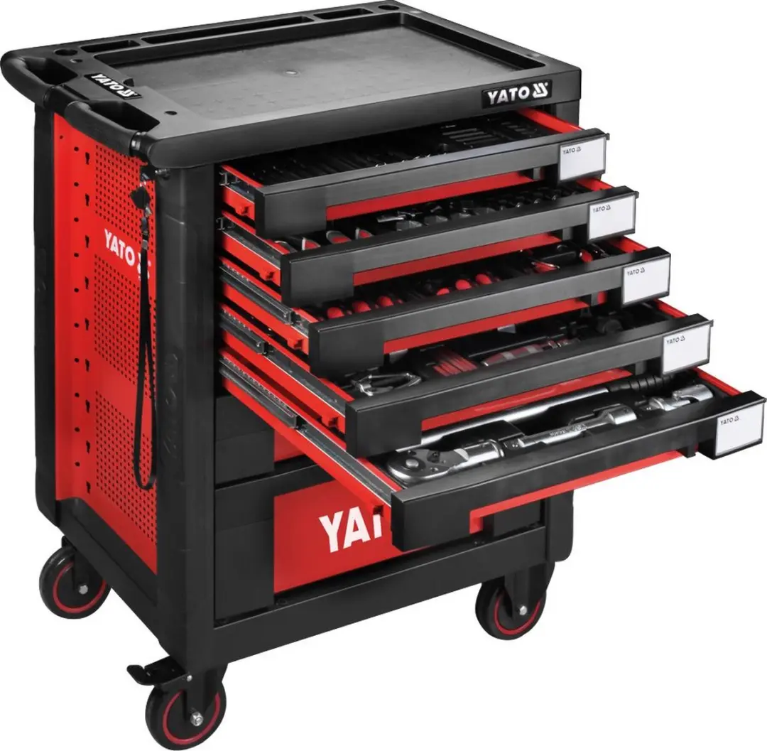 Yato YT-55293 7 lades gereedschapskar met 165 stuks gereedschap