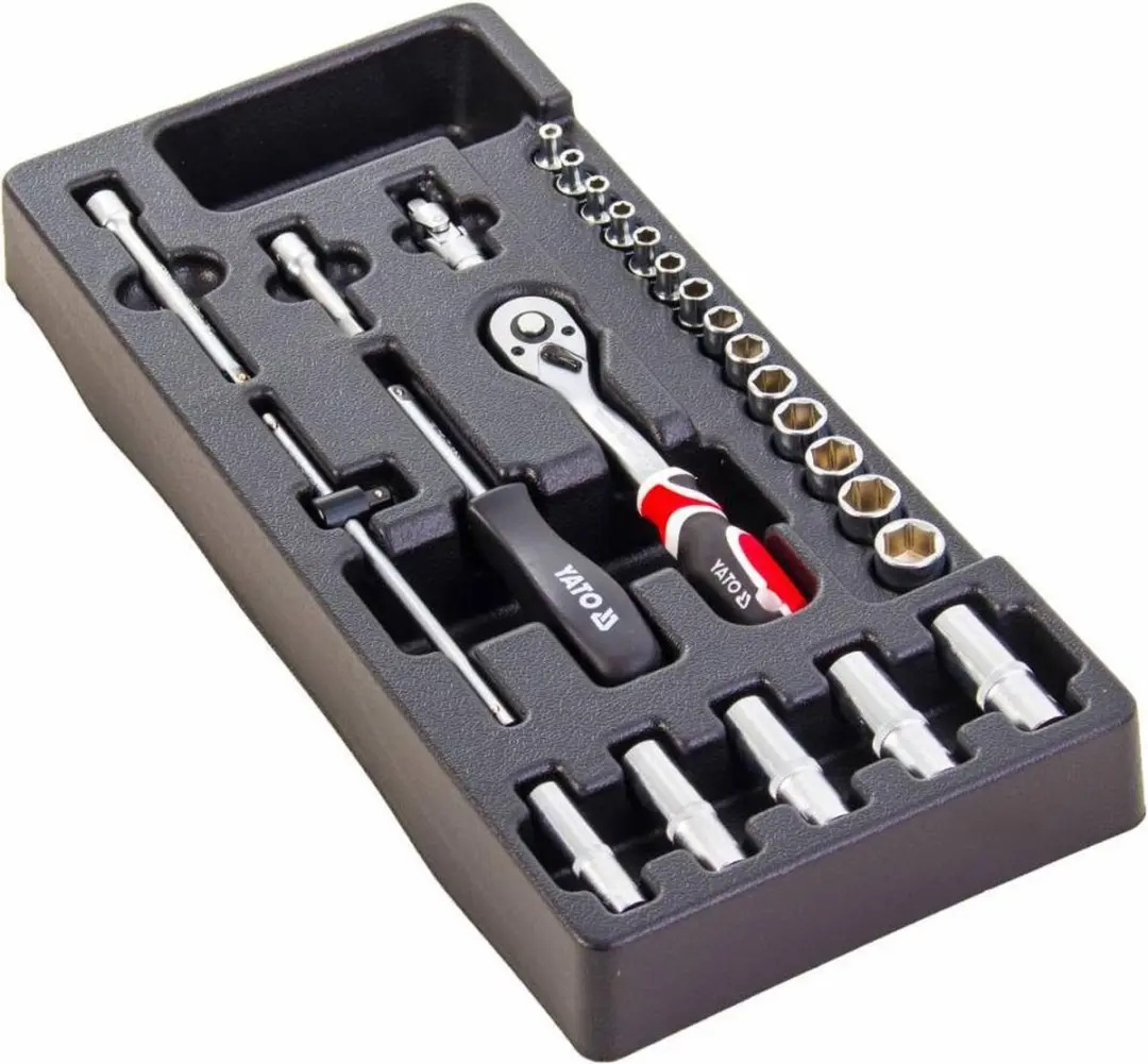 Yato YT-5541 Doppenset met Ratel 1/4"