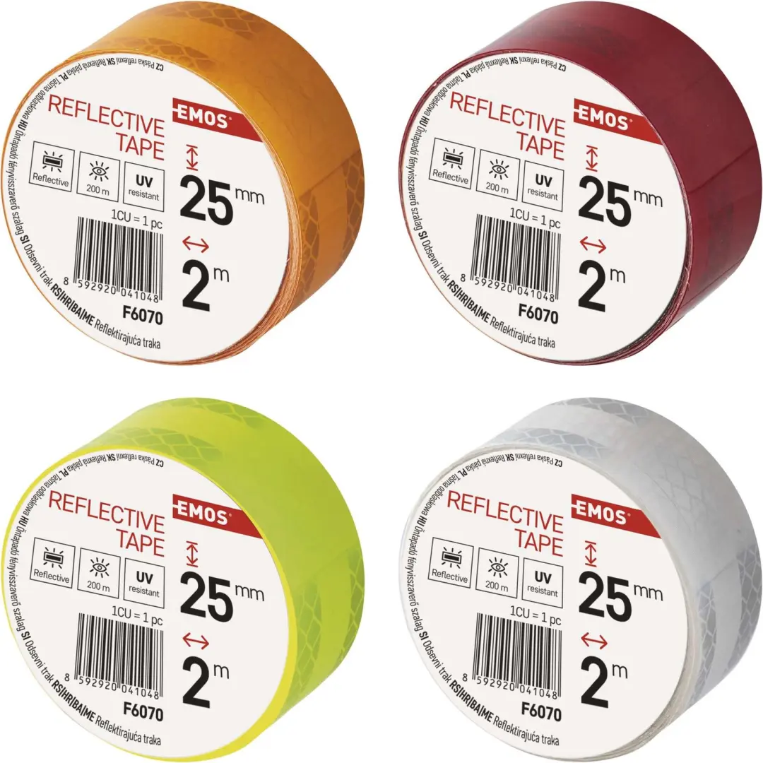 Emos Reflecterende Tape F6070 - 25mm/2m - 12 stuks - afbeelding 4 van 6
