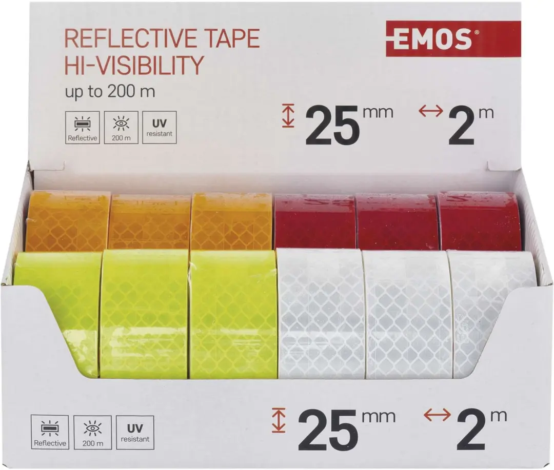 Emos Reflecterende Tape F6070 - 25mm/2m - 12 stuks - afbeelding 5 van 6
