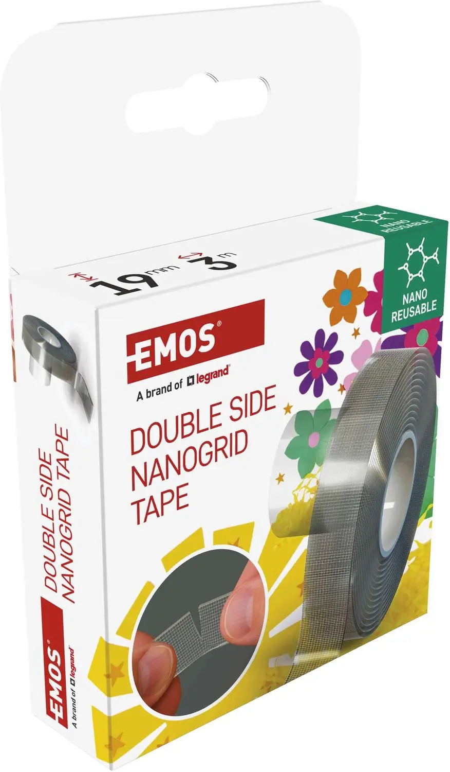 Emos NANOGRID Dubbelzijdige Tape 19mm / 3m - Transparant - afbeelding 4 van 6