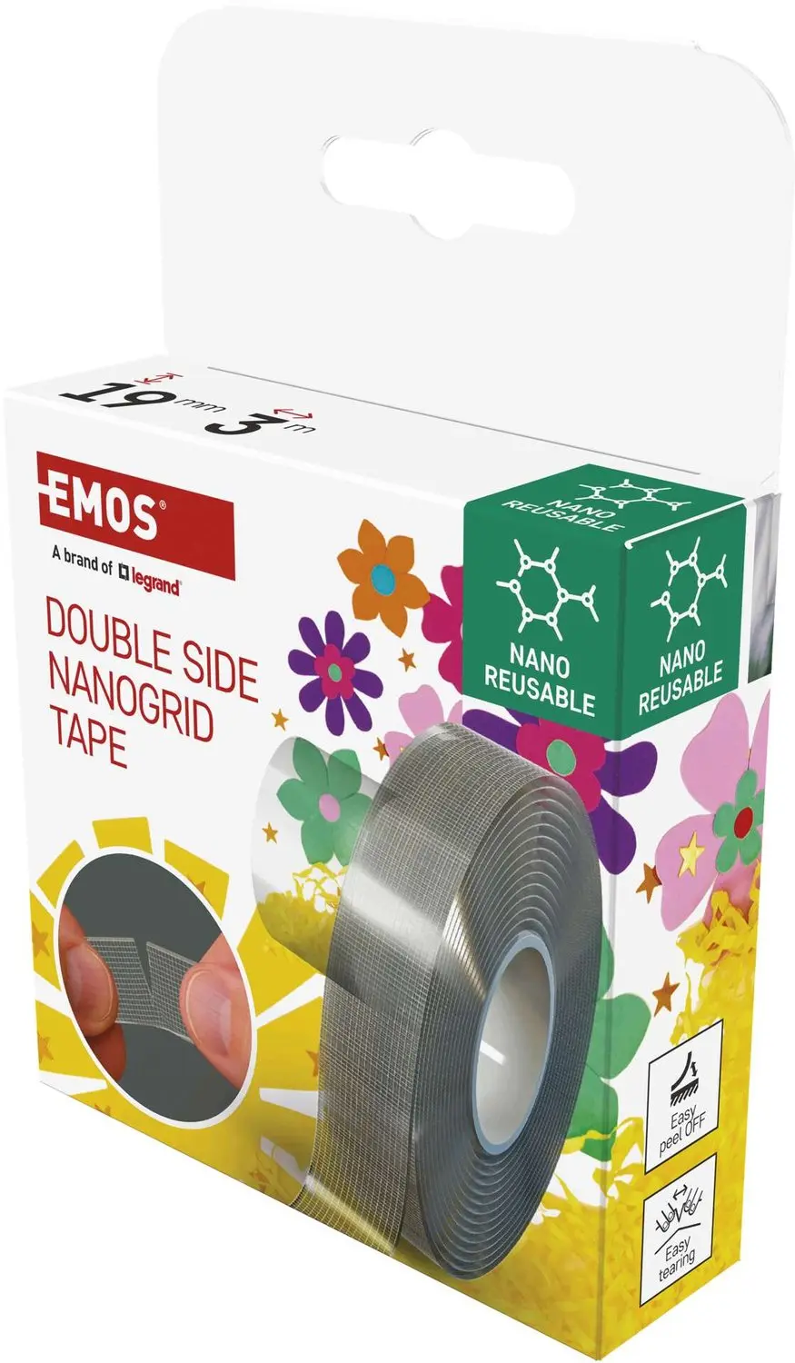 Emos NANOGRID Dubbelzijdige Tape 19mm / 3m - Transparant - afbeelding 5 van 6