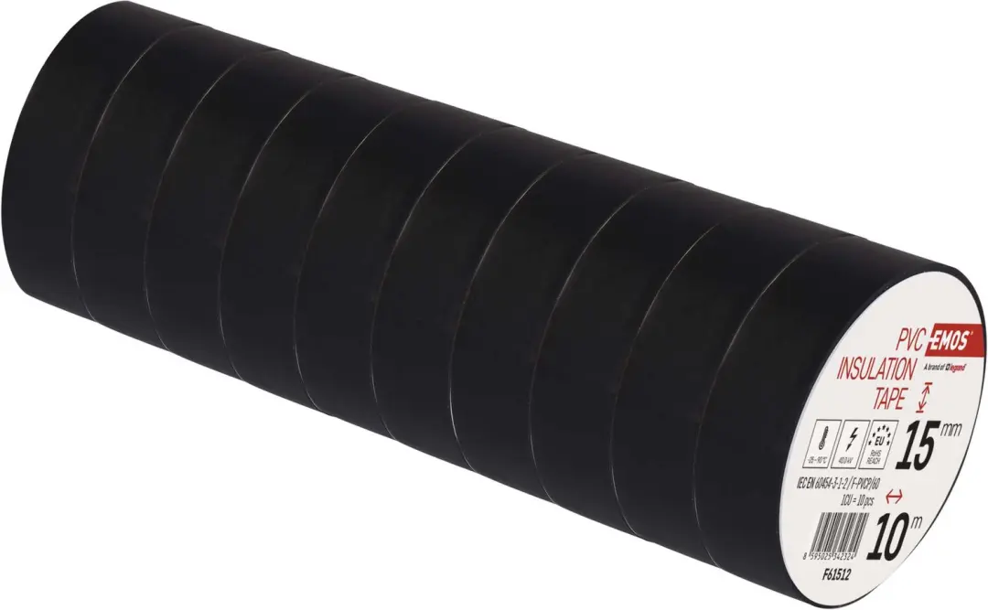 Emos PVC Isolatietape 15mm/10m - Zwart, 10 stuks - afbeelding 5 van 6
