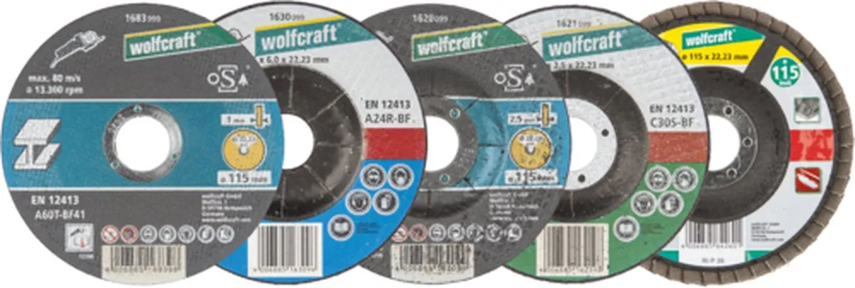 Wolfcraft Starterset Haakse Slijper 1663000
