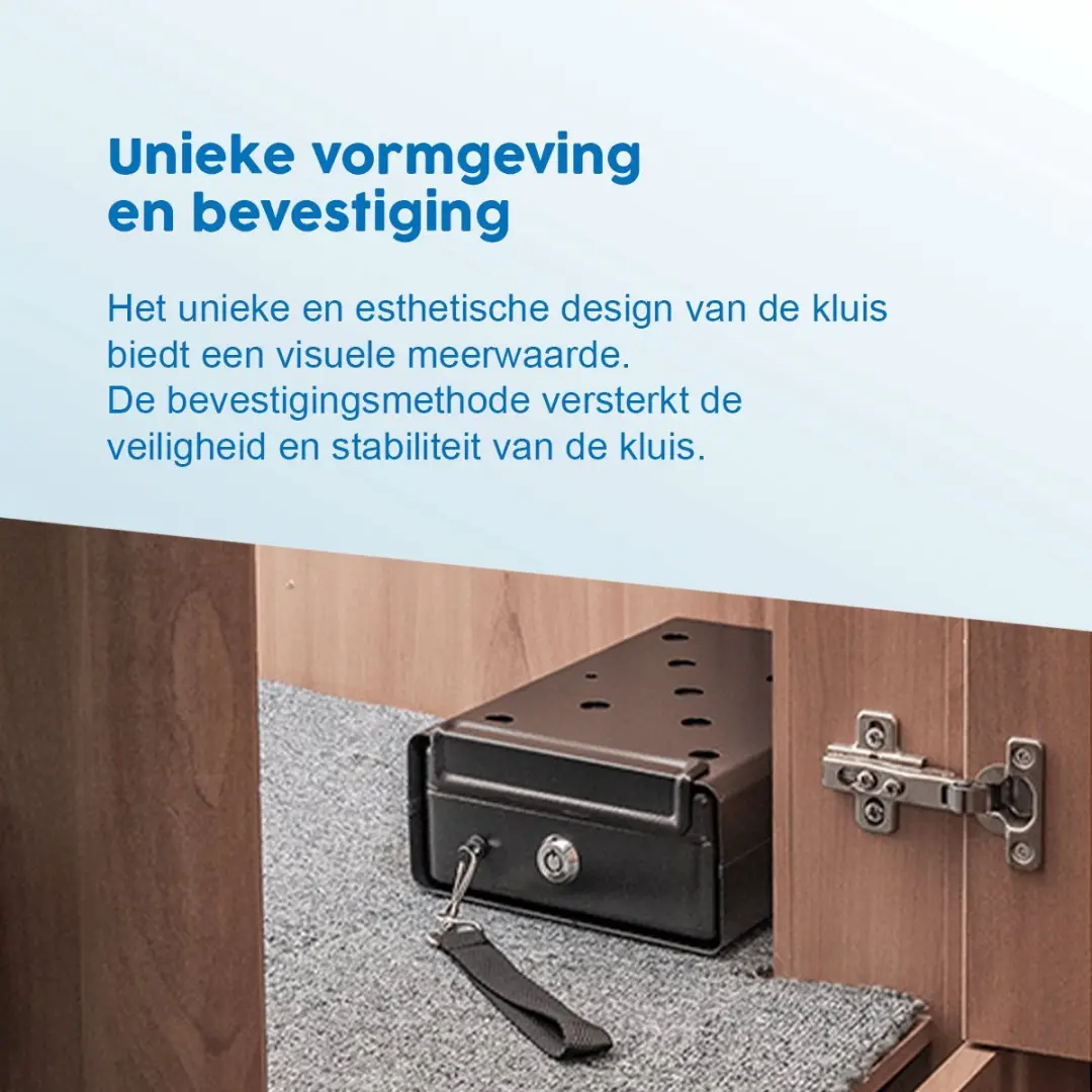 ProPlus Stalen Kluis met Slede 22,5x16,5x8,5cm - Zwart - afbeelding 2 van 6