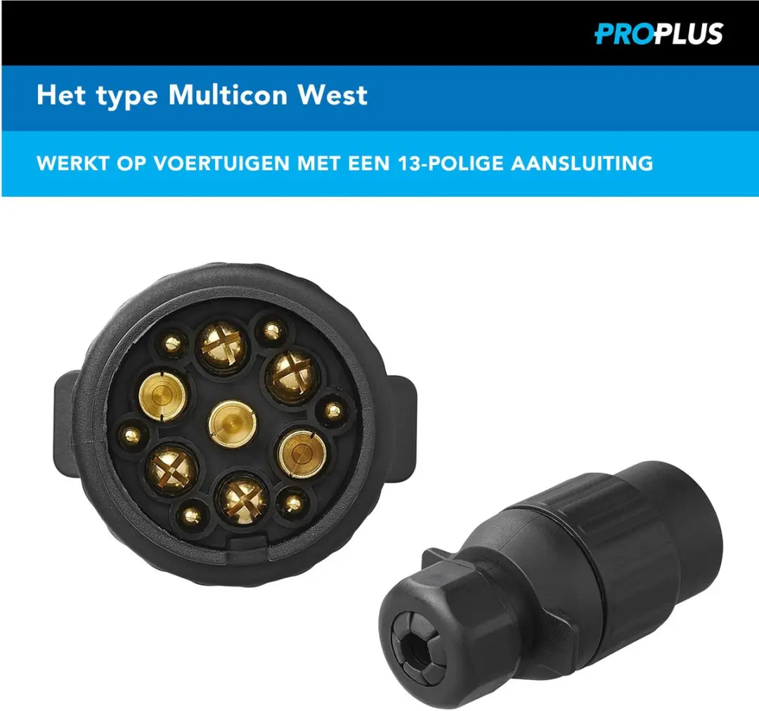 ProPlus Stekker 13-polig Multicon West - Zwart - afbeelding 3 van 4
